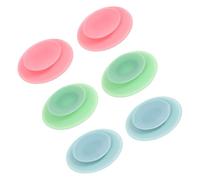 Homoyoyo 6 pezzi Tappetini in Silicone con Ventose Faccia Antiscivolo per Piatti Supporto Utensili e Protezione Antiurto per Anziani e Persone con Disabilità