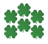 Homoyoyo 6 Sottobicchieri in Silicone Antiscivolo e Isolanti Termici a Forma di Trifoglio Verde per Decorazioni Tavola San Patrizio, Protezione da Calore e Aloni per Feste Irlandesi