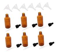 Homoyoyo 6pezzi Flaconcino in Vetro con Contagocce per Donna Contenitore Vuoto per Olio Essenziale con Imbuti per Oli Profumi e Altri Liquidi per Kit da Viaggio