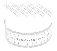 Homoyoyo 6pezzi Righello Trasparente in Pvc Per Mappatura Sopracciglia Righello Flessibile e Portatile Per Marking Simmetrico e Misurazioni Precise Per Tattoo Microblading Professionale