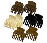 Homoyoyo 8 pezzi Clip Artiglio per Piccole Mollette Resistenti per Spessi o Sottili Colori Classici Nero Bianco e Marrone Accessori Eleganti per Ragazze e Donne