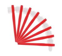 Homoyoyo 8 Pezzi Spazzolino Dentiera Doppia Setole Morbide per Pulizia Design Compatto e Resistente Spazzolino Portatile per Adulti Rimuovi Adesivi Dentiera Efficienza Doppia