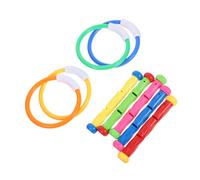 Homoyoyo 9pezzi Giocattoli da Immersione per Ragazzo Anelli da Piscina Bastoncini Subacquei per Giochi Acquatici Estivi Materiali Sicuri Senza Sbavature