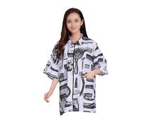 Homoyoyo Abbigliamento per Parrucchieri Uniforme Salone Bianco Xl Traspirante e Resistente Maniche Corte con Chiusura Pratiche per Coloristi e