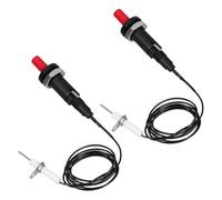 Homoyoyo Accenditore a Pulsante in Ceramica per Fornello a Gas Kit 2 Pezzi Portatile in ABS e Metallo Accenditore Elettrico Sicuro per Cucina e Barbecue all’Aperto