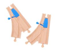 Homoyoyo Accessori per Binari Del Treno in Legno, 2 Pezzi di Binari Del Treno in Legno, Connettori per Interruttori per Set Compatibili con Le Principali Marche, Sviluppo E Divertimento per Bambini