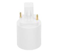 Homoyoyo Adattatore per Lampadina G24d a E27 Base a 2 Pin, Compatibile Lampade a Led, Corpo in Pbt Ignifugo e Lamina Conduttiva in Rame Nichelato, per Uffici e Case