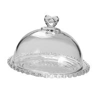 Homoyoyo Alzatina in Con Coperchio Per Torta e Dessert - Cupola Per Torta Da 20 Cm - Elegante Espositore Per Dolci e Snack Con Base in Trasparente