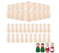 Homoyoyo Bambole in legno non verniciate, 30 pezzi, ideali per progetti creativi e come personaggi da gioco per esseri umani, non grandi e versatili