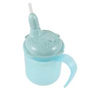 Homoyoyo Bicchiere con Cannuccia Ergonomico per Anziani e Persone con Difficoltà Tazza per Bere Liquidi e Diete Liquide Doppia Maniglia Materiale Sicuro e Resistente Verde