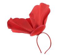 Homoyoyo Big Flower Basche fascia copricapo di fiori tiara gruppo musicale Nozze floreale nuziale Accessori per fascinators per le donne tea party stoffa rosso