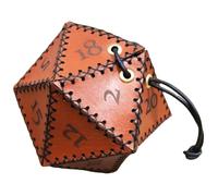 Homoyoyo Borsa per Dadi Vintage in Cuoio Portatile e Resistente ai Graffi, Sacchetto Comodo per Giochi da Tavolo, da Fissare allo Zaino o Mettere in Auto