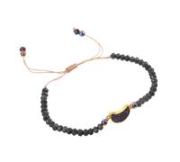 Homoyoyo Bracciale Con Perline in Pietra Naturale - Gioiello Da Donna Con Solare Regolabile Intrecciato Ciondolo A Forma Di Fatto A Mano Elegante E Confortevole