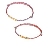 Homoyoyo Bracciale Lavorato Maglia Con Perle Di Rame Colorate Regolabile Per Donna Per Feste Viaggi Spiaggia