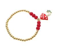 Homoyoyo braccialetto di cristallo braccialetti di danza cavigliera a fungo braccialetto di funghi bracciali per donne alla moda braccialetto fatto a mano per le donne rame rosso