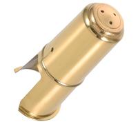 Homoyoyo Cappuccio Protettivo in Metallo Dorato per Sassofono Tenore 84 Mm, Cappello per Bocchino Resistente e Compatto, Accessorio per Strumento Musicale Protezione Anti-caduta e