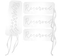 Homoyoyo Cartelli Acrilici per Matrimoni da Appendere, Set da 5 Segnaposto Riservati per Sedie, Accessori Eleganti per Eventi e Feste, Targhe Prenotazione Posti Versatili e Trasparenti