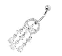 Homoyoyo Catcher Da Sogno Per Nail Navel Anelli Del Bottone Dell'ombelico Gioielli Penetranti Gioielli Da Piercing Anello Dell'ombelico Dell'arco Acciaio Inossidabile Silver