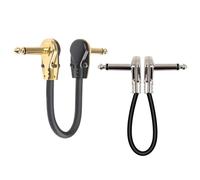 Homoyoyo Cavo Patch per Effetti Chitarra Elettrica e Basso 15 Cm Connettore Metallico Jack Piatto Resistente Segnale ad Alta Fedeltà per Pedalboard Strumenti Musicali Live e Studio