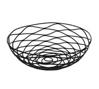 Homoyoyo Cestino in Filo Metallico Nero Piccolo e Medio Portafrutta e Portaoggetti Resistente per Casa Hotel e Picnic Cestino Rotondo Decorativo per Tavola e Feste