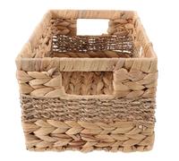 Homoyoyo Cestino Intrecciato in Paglia con Manico Medio Paniere di Mercato Portatile per Frutta e Verdura Contenitore Rustico per Organizzazione Casa e Picnic Cestino Portaoggetti