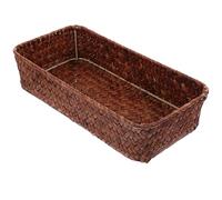 Homoyoyo Cesto Intrecciato in Paglia 26X12X5 CM Porta Posate e Portaoggetti da Cucina Multiuso Cesto Creativo per Tavolo e Mobiletto Organizer Naturale per Snack e Utensili