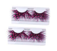 Homoyoyo Ciglia Finte Colorate in Con Puntini Bianchi e Rossi - 2 Paia Di Ciglia Extra Lunghe Ideali Per Halloween - Cosplay e Festa in Maschera Perfette Per Un Look Da Pagliaccio
