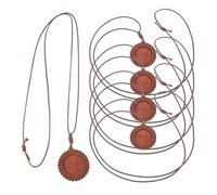 Homoyoyo Ciondoli in Legno Grezzo Per Creazione Gioielli Fai Da Te Set Da 5 Pezzi Con Base in Legno Portacollane Vuoto Per Personalizzazione e Decorazione