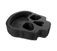 Homoyoyo Ciotola in con Teschio per Snack e Candela Vassoio Decorativo Halloween Portatile per Aperitivi Dolci e Frutta Design Nero per Feste Spettrali