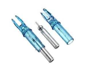 Homoyoyo Cocche Frecce LED 6,2mm Batterie, 12 Pezzi per Arco Composto | ABS Verde e Blu, per Tiro al Bersaglio e Uso in Scarsa Luce, Tracciamento Continuo