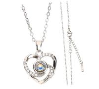 Homoyoyo Collana Con Proiezione Collana In Argento Sterling A Cuore Gioielli Per Fidanzata Dell'Amore Gioielli Di Coppia &Quot;Ti Amo&Quot;