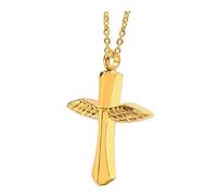 Homoyoyo Collana di urna incrociata Collana degli uomini Collana del per le ceneri urne per collana di ceneri umane Collana per cenere urna per collana lega Golden