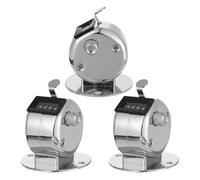 Homoyoyo Contatore Manuale a 4 Cifre in Metallo Base, Set da 3 Pezzi, Contapezzi Meccanico Portatile per Magazzino, Fabbrica e Sport, Dispositivo di Conteggio Rapido e Preciso