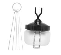 Homoyoyo Contenitore per Vernice Diviso per Aerografo Kit Pulizia con Aghi Sostituibili Stazione Lavaggio con Supporto Integrato Adatto per Modellismo e Arte