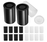 Homoyoyo Contenitori per Pellicole Coperchio, Custodia per Pellicole Fotografiche in Plastica Pe, Set da 20 Pezzi Nero e Bianco, per Conservazione e Trasporto Rullini, per Viaggi