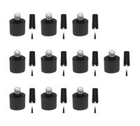 Homoyoyo Contenitori per unghie oblate 10 ml vetro nero set 10 pezzi con pennello e tappo, resistenti alla luce, perfetti per manicure fai-da-te e prodotti per la cura unghie