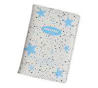 Homoyoyo copertina del passaporto di viaggio portacarte card holder porta carte di credito etichetta portamonete portafogli il libretto del passaporto porta passaporto da uomo pu Blue