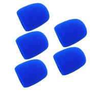 Homoyoyo Copertura per Microfono in Schiuma Antivento 5 Pezzi, Set Protettivo Riutilizzabile per Karaoke e Registrazioni, Materiale Spugna Spesso Blu, Compatibile Microfoni Portatili,