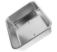 Homoyoyo Copertura Rettangolare per Barbecue e Piastra, Copri Bistecchiera in Acciaio Resistente al Calore 26x20x5 Cm, Antipolvere e Antigoccia per Cottura Esterna e Grigliate All’aperto