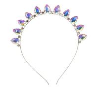 Homoyoyo Copricapo di anello di cristallini gruppo musicale paillettes fascia da sposa per matrimonio Scintillare nuziale strass Copricapo da sposa Banca per feste di nozze Metallo
