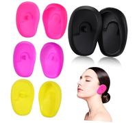 Homoyoyo Copriorecchie Impermeabili per Parrucchieri in Silicone Morbido, Set 4 Paia, Protezione Auricolare per Tintura e Maschera Viso, Accessori Professionali per Saloni e Centri