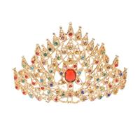 Homoyoyo Corona per Capelli da Sposa Strass Dorata Accessorio per Capelli Asiatico Tradizionale Forcine per Principesse e Feste di Compleanno