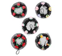 Homoyoyo Creatore di Chignon per Danza Classica 5 Pezzi Retine Invisibili per Chioma Spessi Ciambella per Chignon Piccola Traspirante Antiscivolo per Spettacoli Lezioni e Prove di Danza