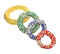 Homoyoyo Cuscini per Campane Tibetane Forma ad Anello Set 4 Pezzi in Cotone Ricamo Stile Cinese Elegante Migliora Suono e Favorisce il Rilassamento Colore Casuale per
