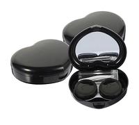 Homoyoyo Custodia Per Lenti Da Viaggio Con Specchio Set Da 3 Pezzi, Mini Porta Lenti a Contatto a Forma Di Cuore, Resistente e Portatile Per Viaggi e Attività All’aperto