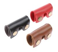 Homoyoyo Custodia Protettiva Per Testina Rasoio in Pelle 3 Pezzi Custodia Da Viaggio Resistente Copri-testina Per Rasoio Manuale Per Uomo Protezione Sicurezza e Conservazione Pratica