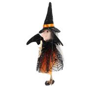 Homoyoyo Decorazione Halloween Appendibile Strega con Scopa e Gonna Tulle Casa e Festa Leggera e Compatta per Atmosfera Misteriosa e Spaventosa