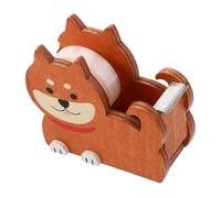Homoyoyo Dispenser Nastro Adesivo Cane Vintage in Legno Porta Rotolo Cartoleria Antiscivolo Organizer Washi per Casa Scuola e Ufficio Portanastro Creativo e Decorativo