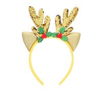 Homoyoyo Fascia Capelli Renna Con Paillettes Doppio Colore Corna Natalizie Accessorio Festa Inverno