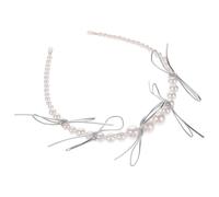 Homoyoyo fascia elegante compleanno Essere gruppo musicale copricapo femminile fasce di perle per le donne Hilita Chiesa fasce per lolita Perle d'imitazione bianca